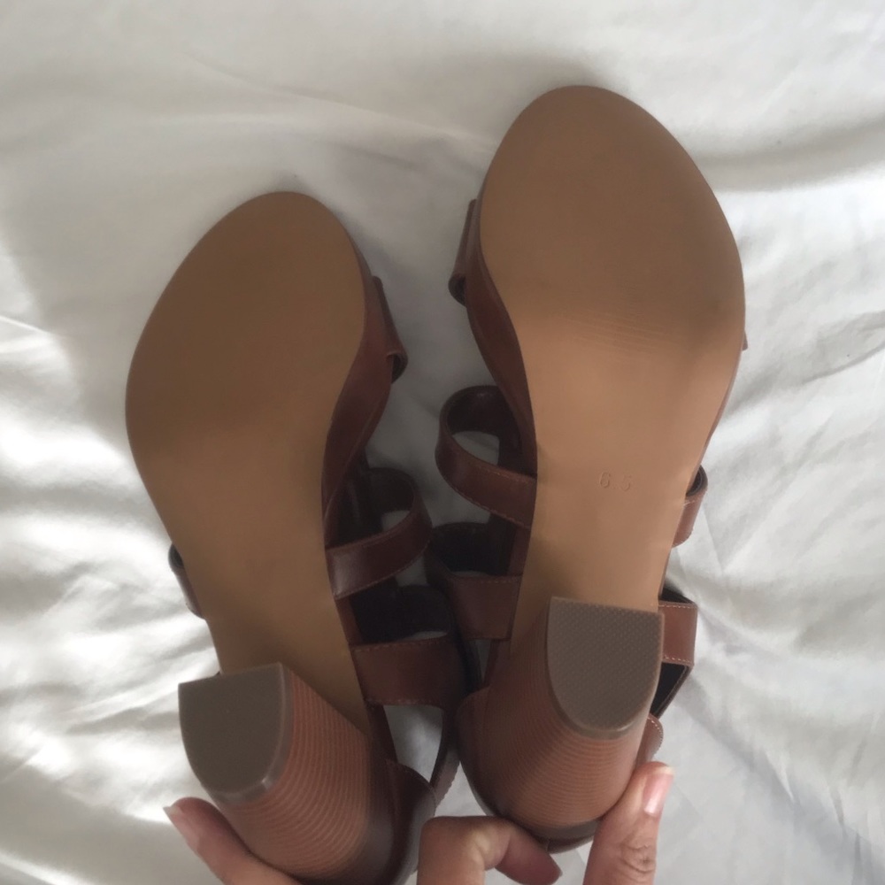 Just Fab Dress Sandal Pumps-Cognac - Picture 5 of 5